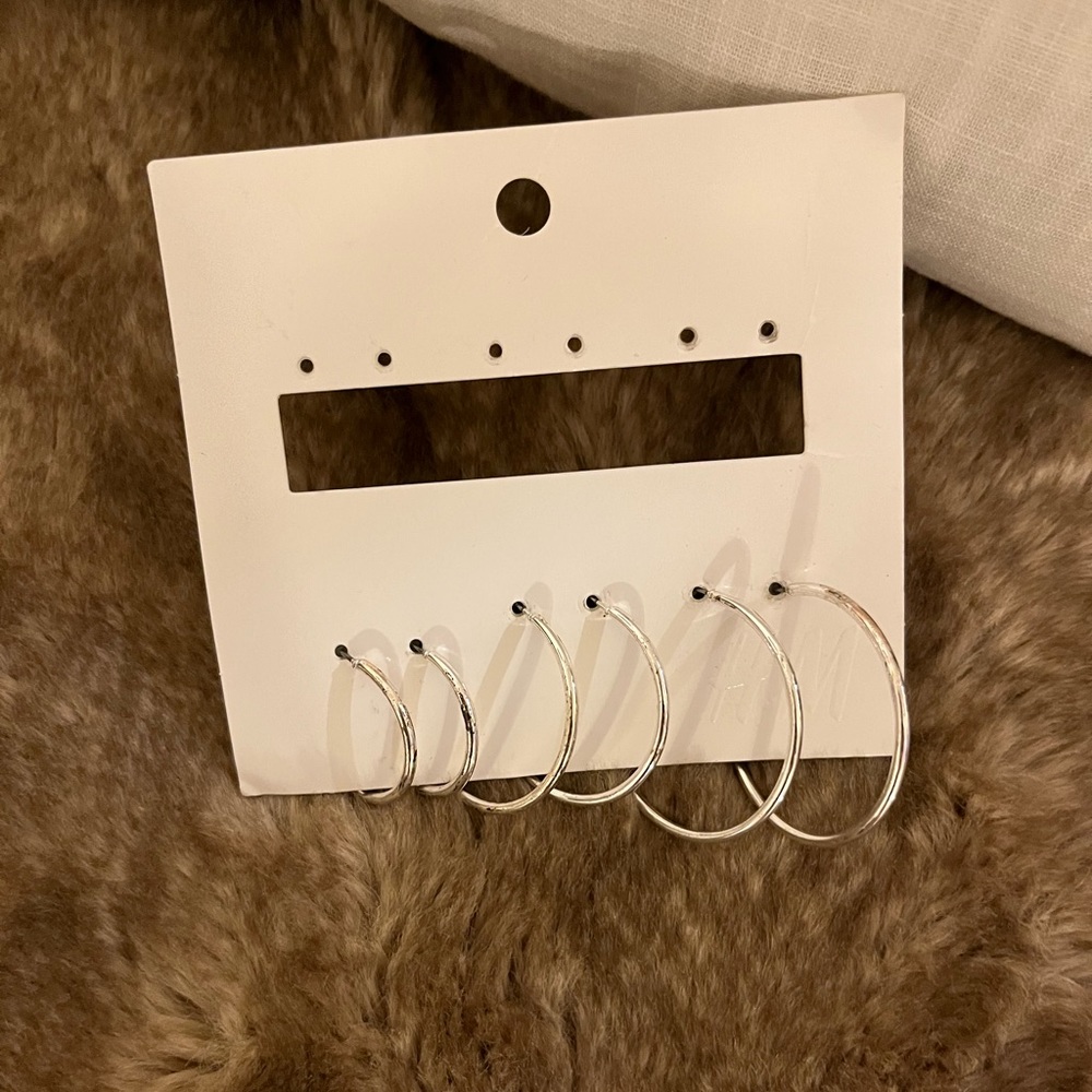 Silver hoop earrings